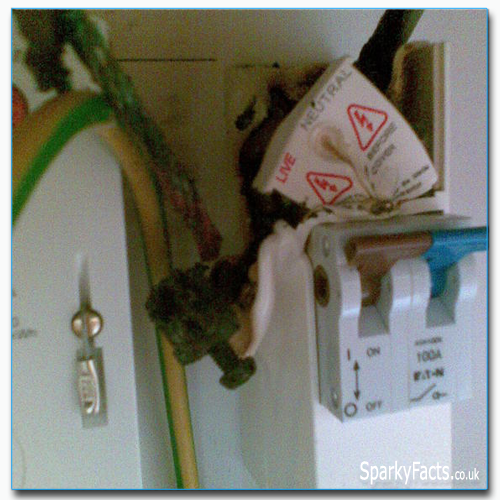 Burned main Switch