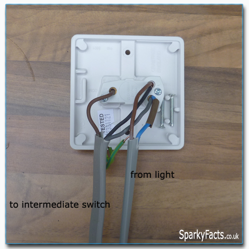 Two-way and intermediate lighting wiring Step 2